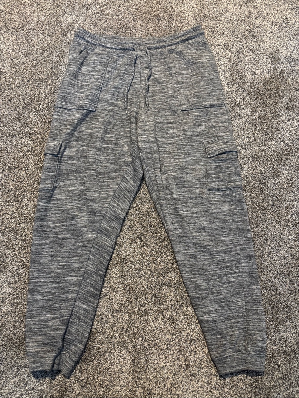 Reflex Gray Knit Cargo Jogger Pants - Casual Comfort